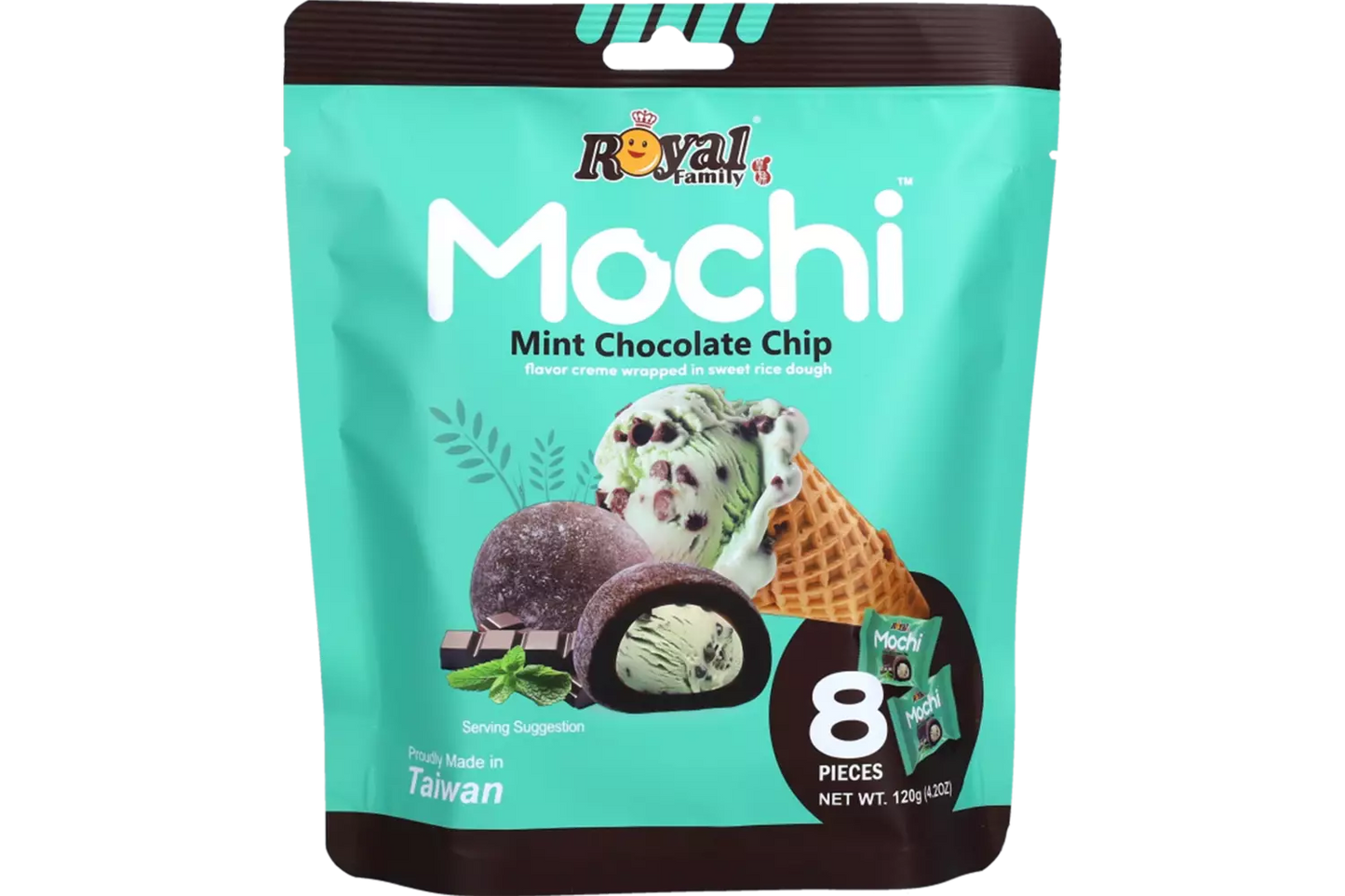 Royal Family Mochi Mint Chocolate Chip 120 g ( Colis 12 PCS )