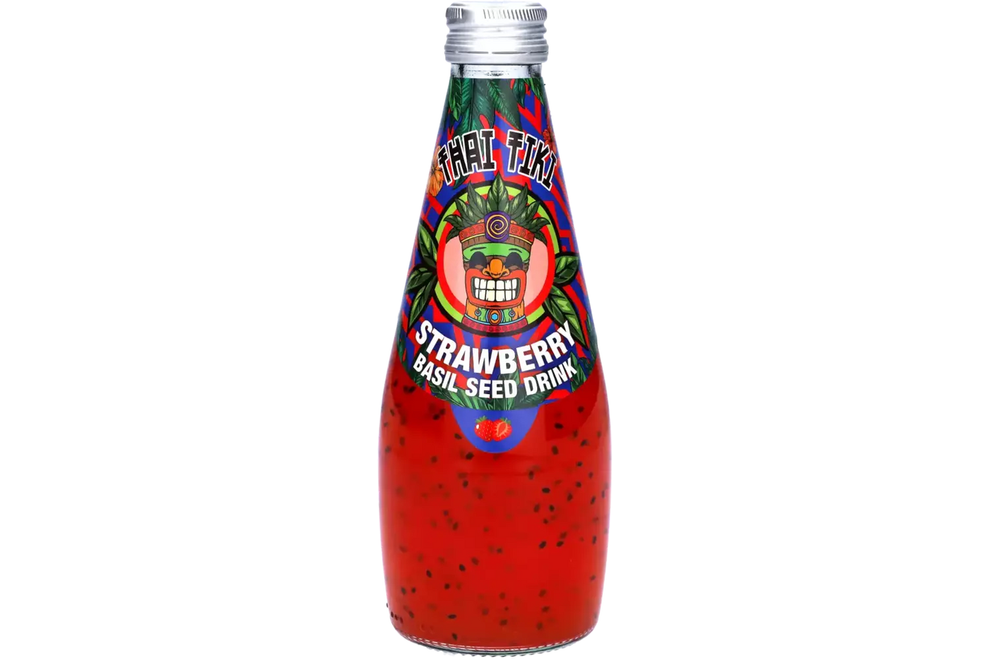 Thai Tiki Basil Seed Drink Strawberry 290 ml ( Colis 24 PCS )
