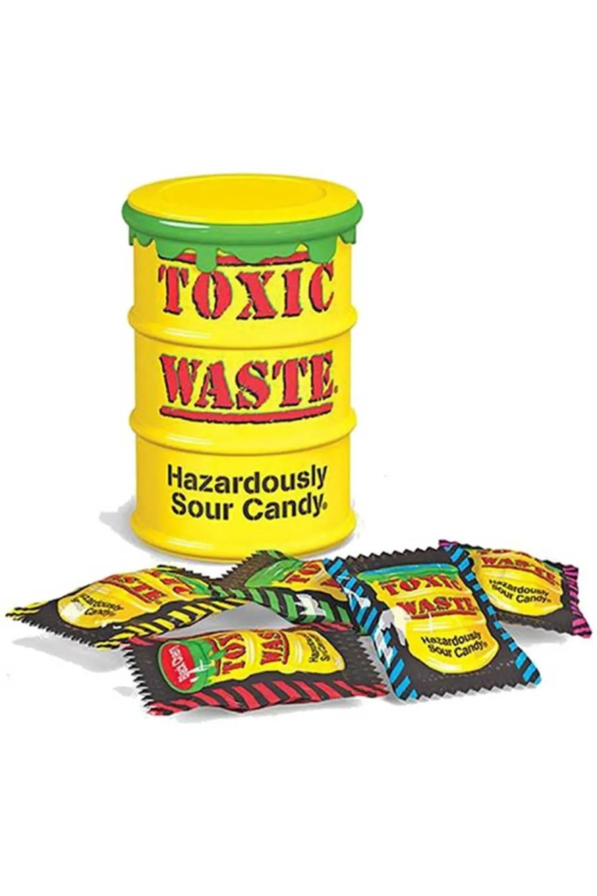 Toxic Waste Yellow Sour Candy Drum 42 g ( Colis 12 PCS )