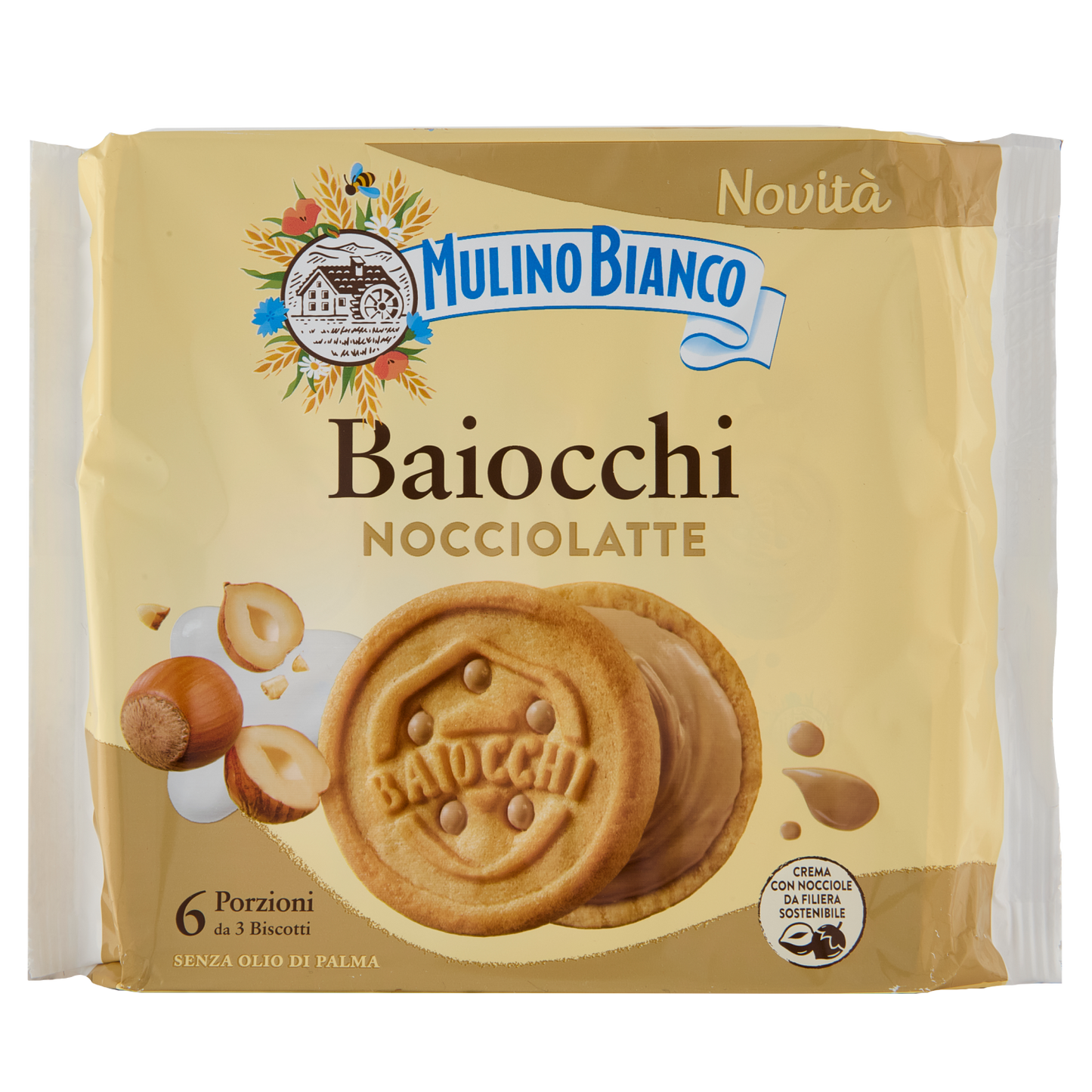 Mulino Bianco Baiocchi Nocc Latte 168 g ( Colis 9 PCS )