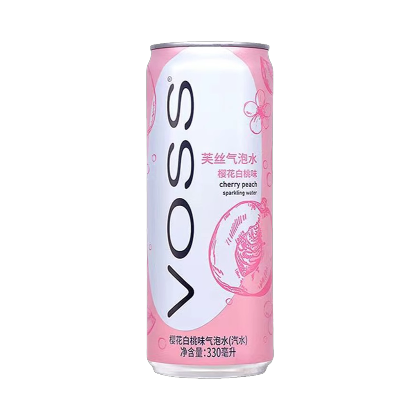 Voss Sakura Cherry Peach Sparkling Water 330 ml (Colis 10 PCS )
