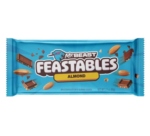 Mr Beast Feastables Chocolate Almond 60 g ( Colis 10 PCS )