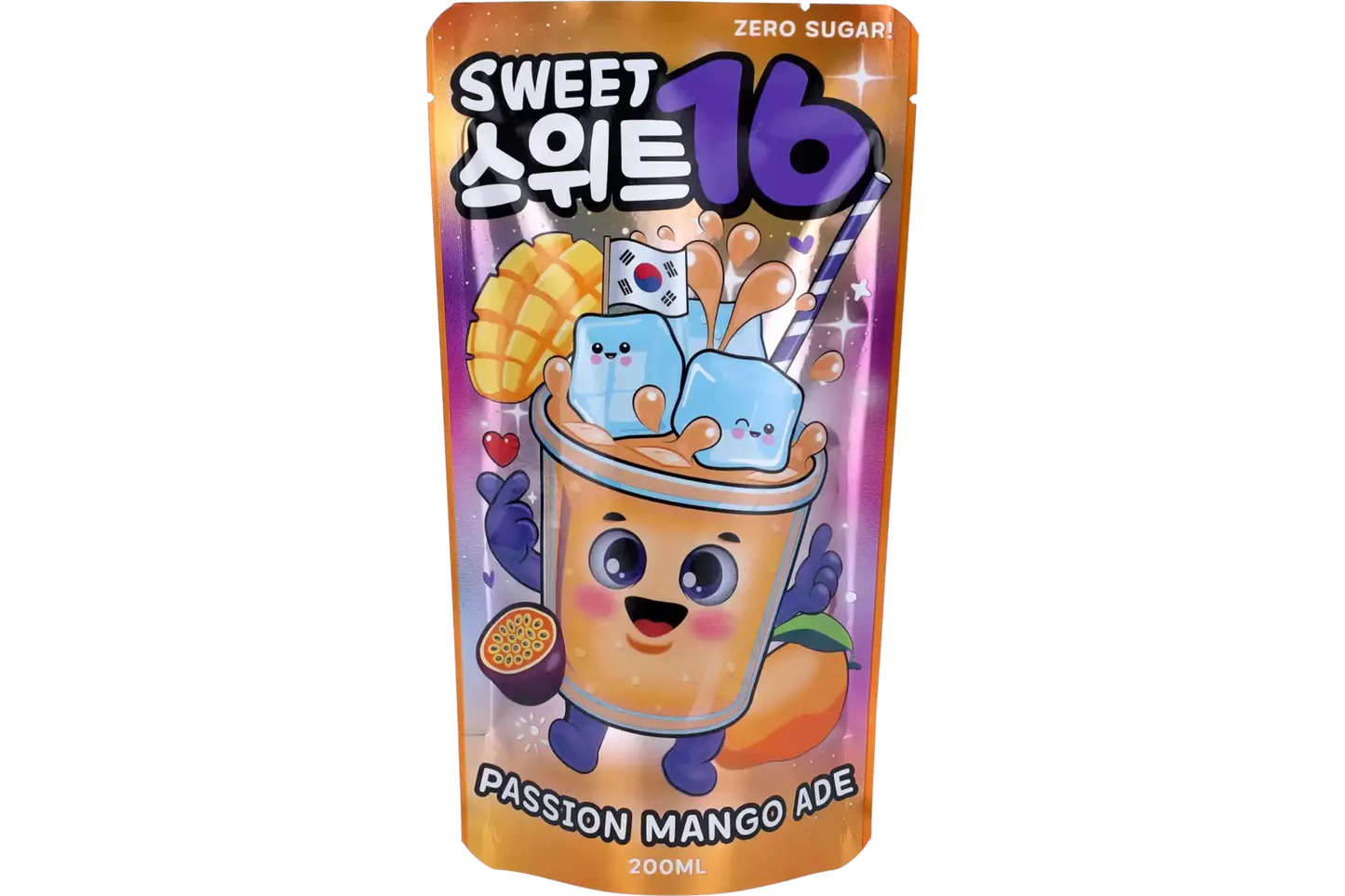 Sweet16 Passion Mango Ade Zero Sugar 200 ml ( Colis 10 PCS )
