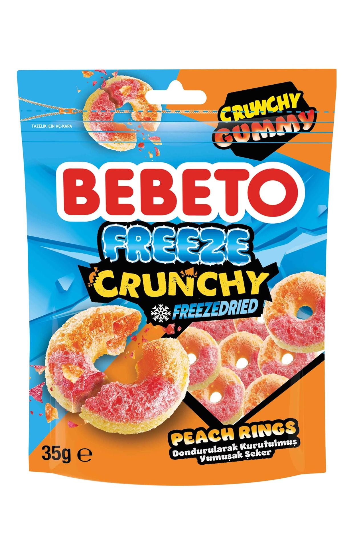 Bebeto Peach Freeze Crunchy 35 g