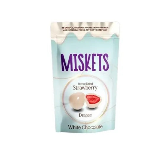 Miskets White Chocolate Coated Freeze Dried Strawberry 80 g
