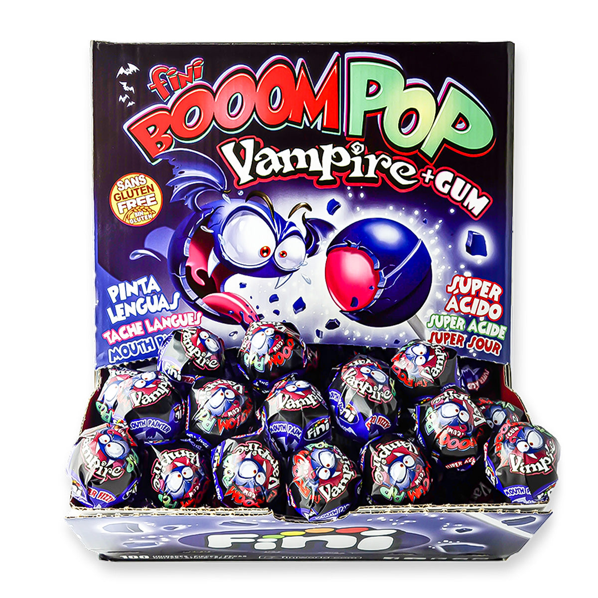 Fini Vampire Bubblegum Lollipop 16 g ( Colis 100 PCS )