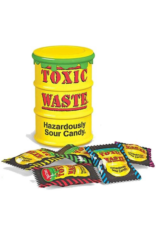 Toxic Waste Yellow Sour Candy Drum 42 g ( Colis 12 PCS )