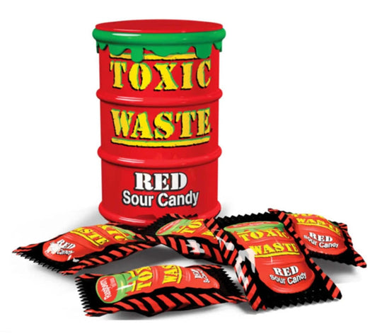 Toxic Waste Red Sour Candy Drum 42 g