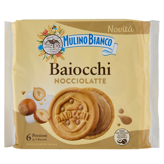 Mulino Bianco Baiocchi Nocc Latte 168 g ( Colis 9 PCS )