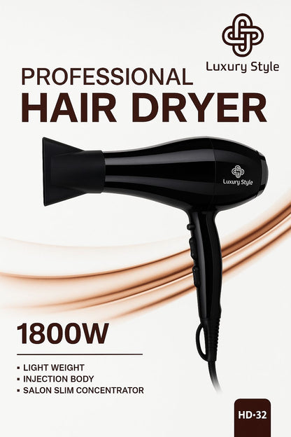 Luxury Style Professional Hair Dryer 1800W HD-32