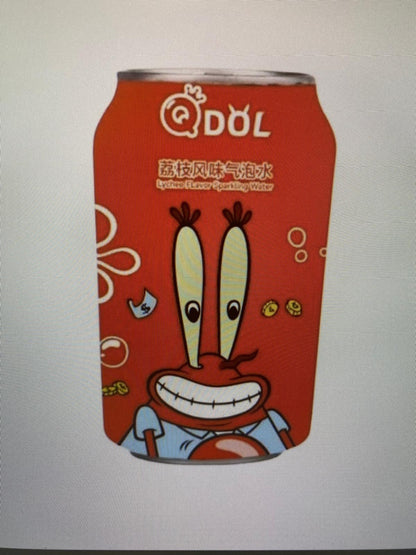 QDOL Spongebob Squarepants Lychee Flavor Soda 330 ml