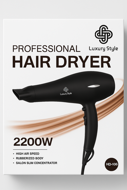 Luxury Style Professional Hair Dryer 2200W HD-106