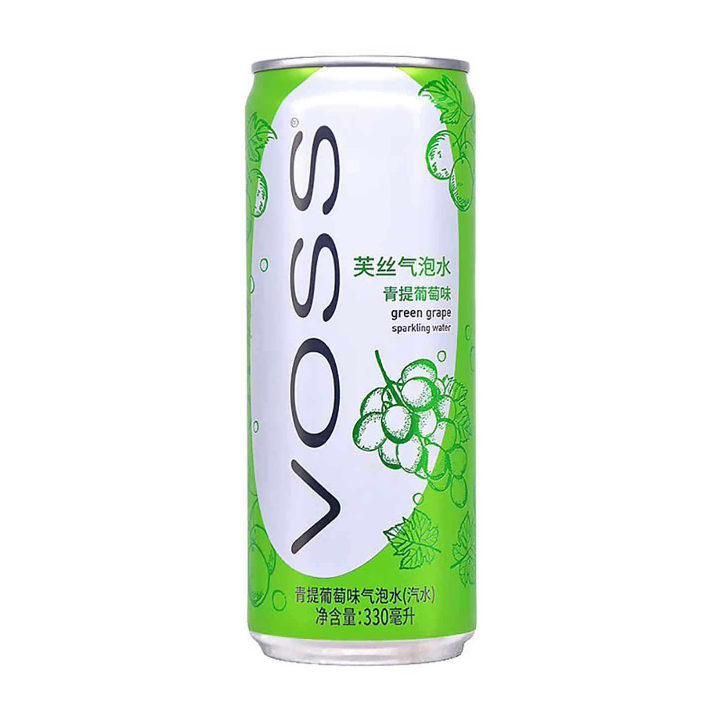 Voss Sakura Green Grape Sparkling Water 330 ml (Colis 10 PCS )