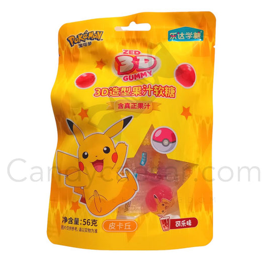 Pokemon Juice 3D Gummy Candy Cola 56 g