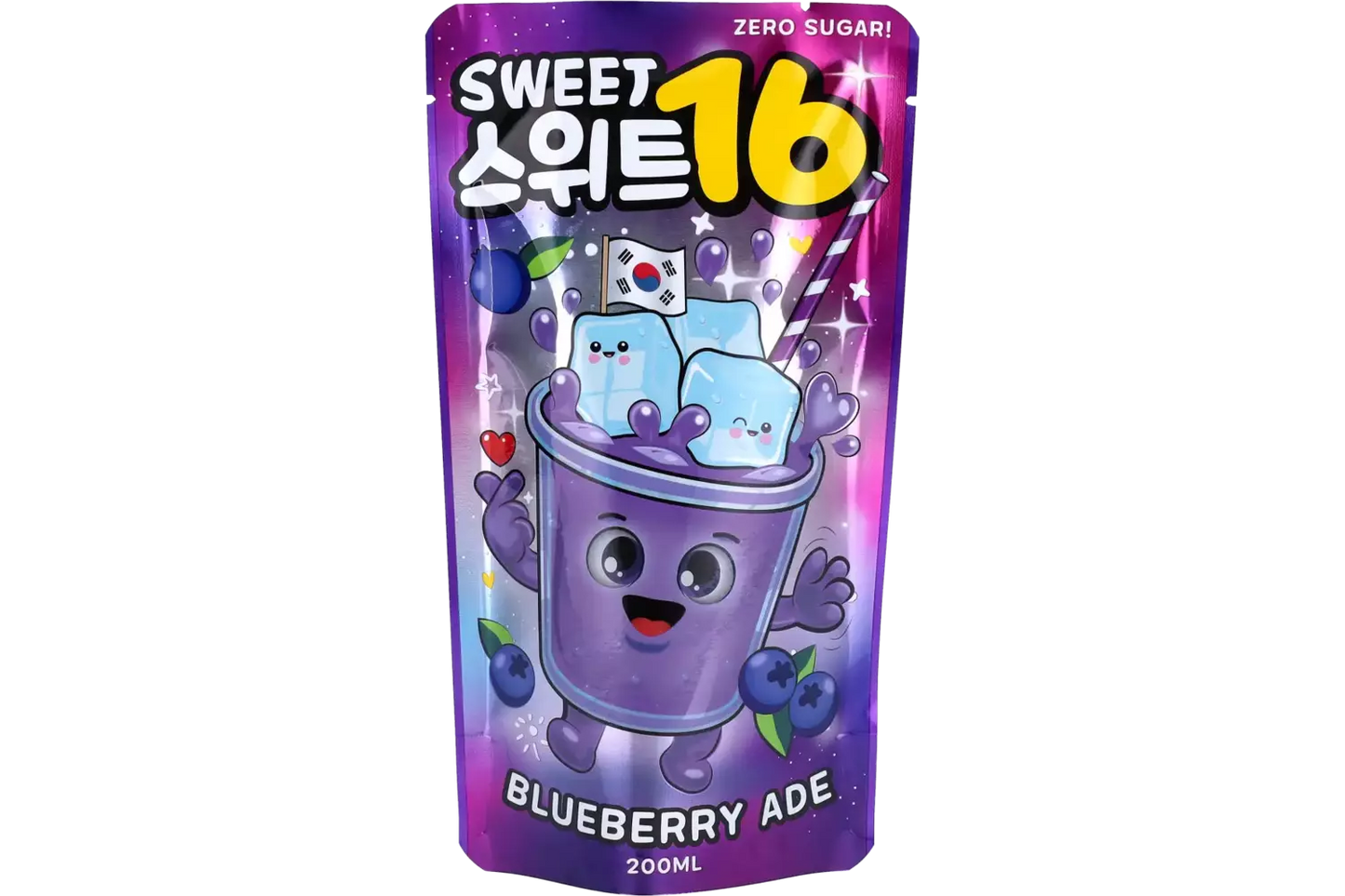 Sweet16 Blueberry Ade Zero Sugar 200 ml ( Colis 10 PCS )