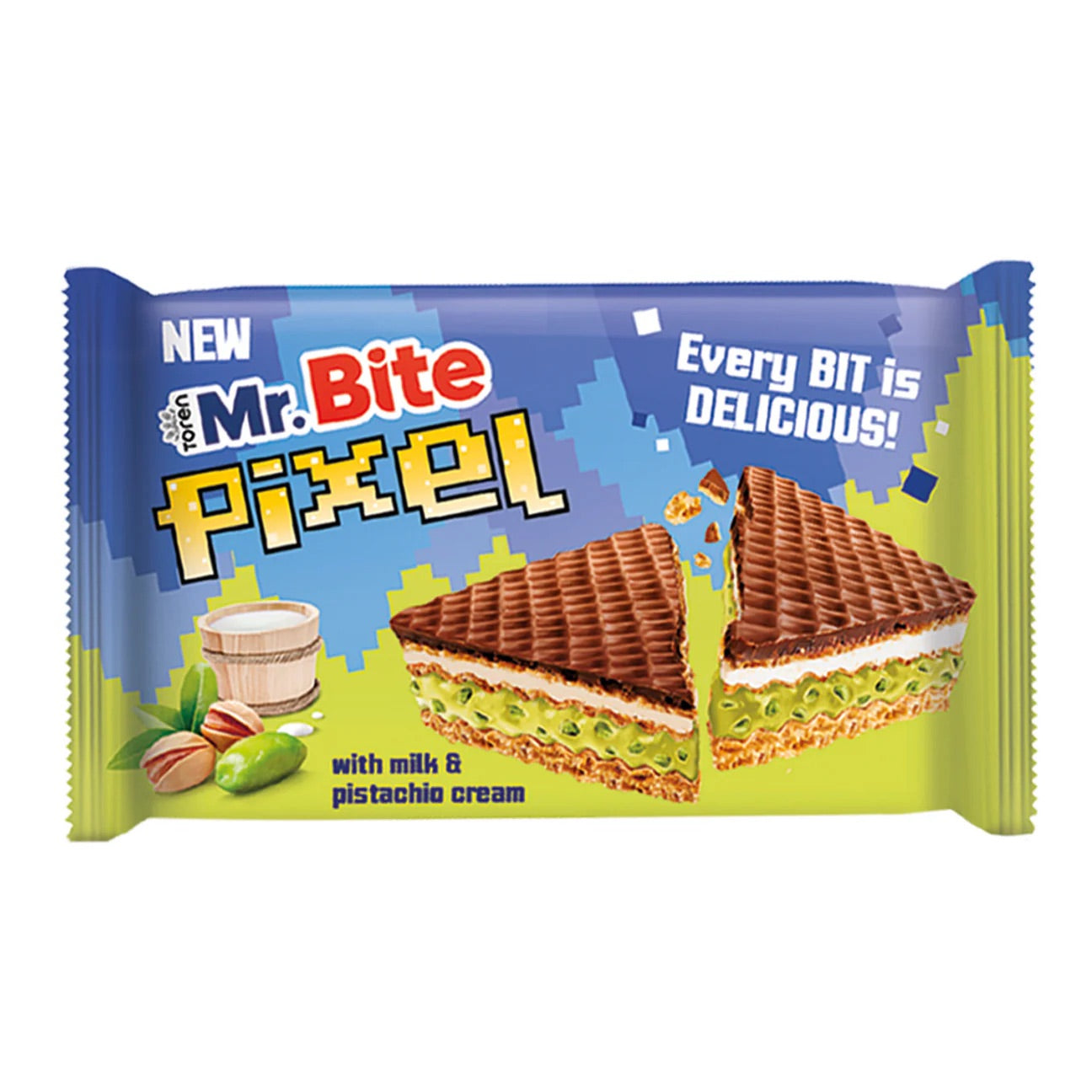 Mr. Bite Pixel With Milk & Pistachio Cream 28 g ( Colis 10 PCS )